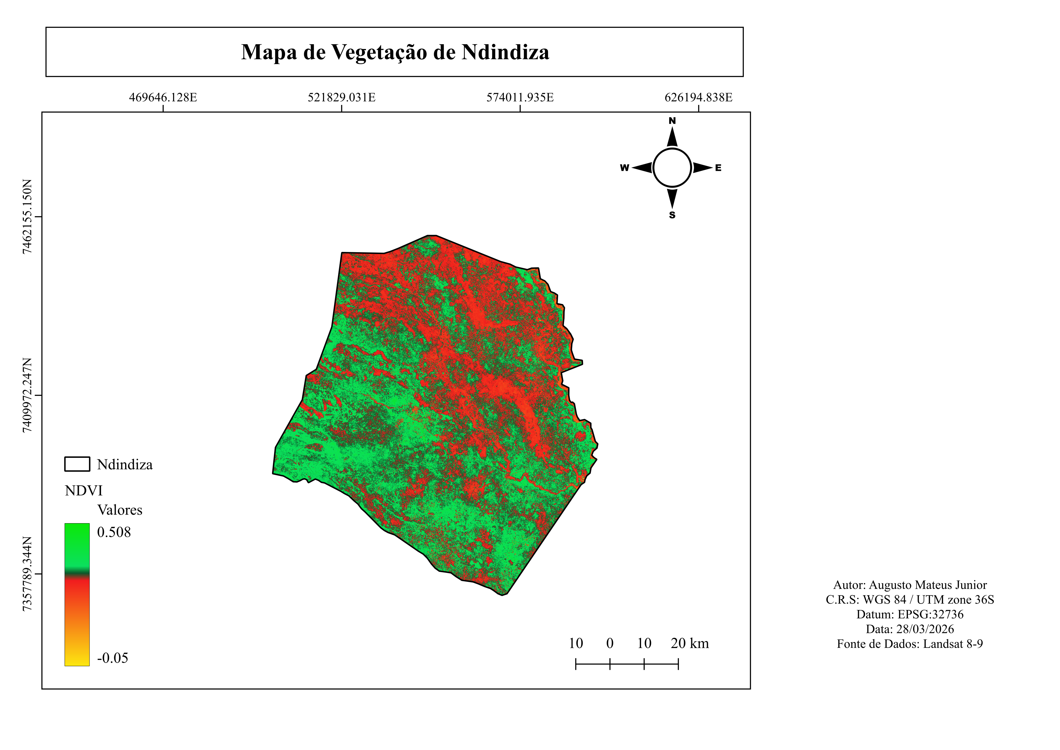 Mapa produzido pelos alunos
