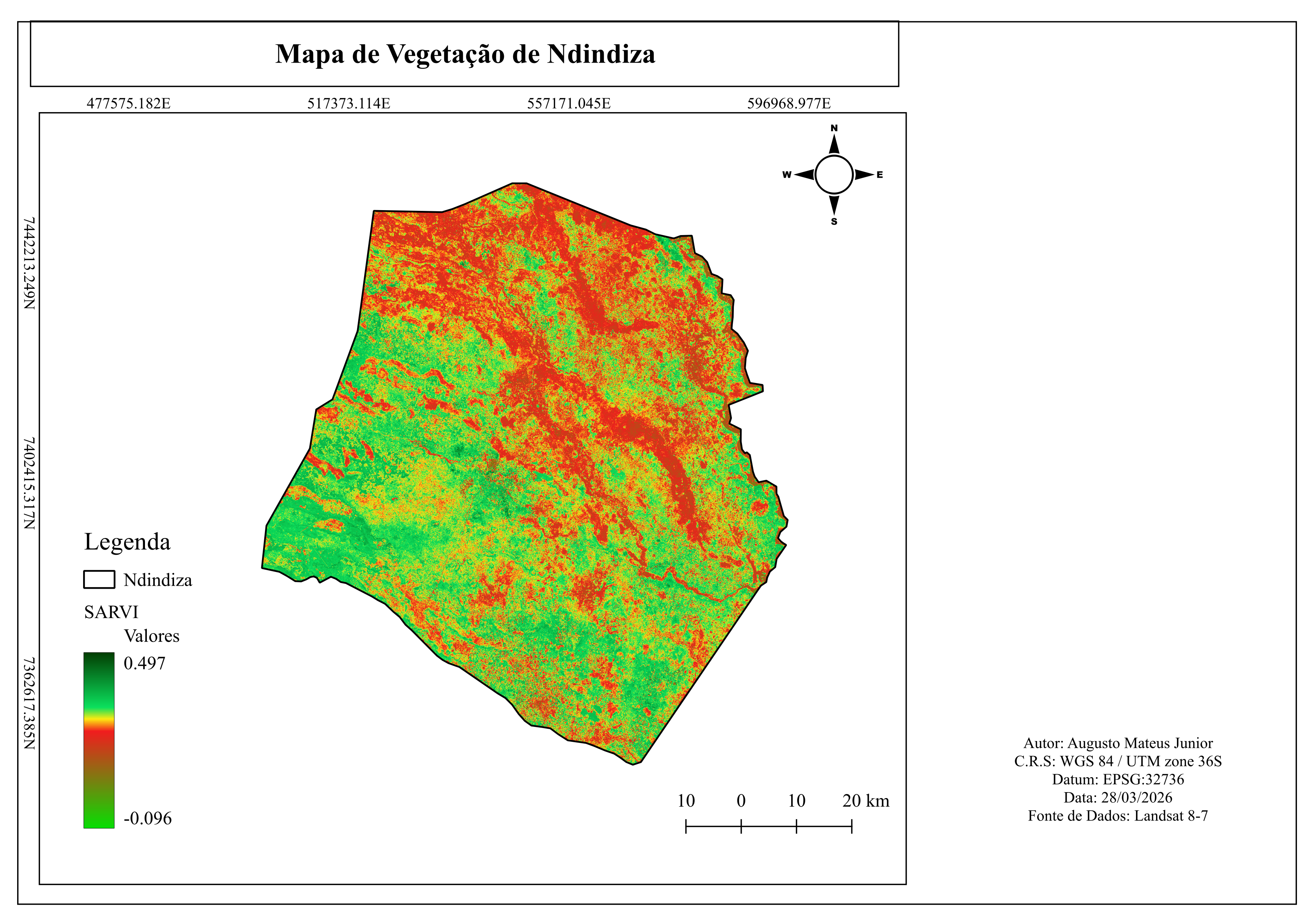 Mapa produzido pelos alunos