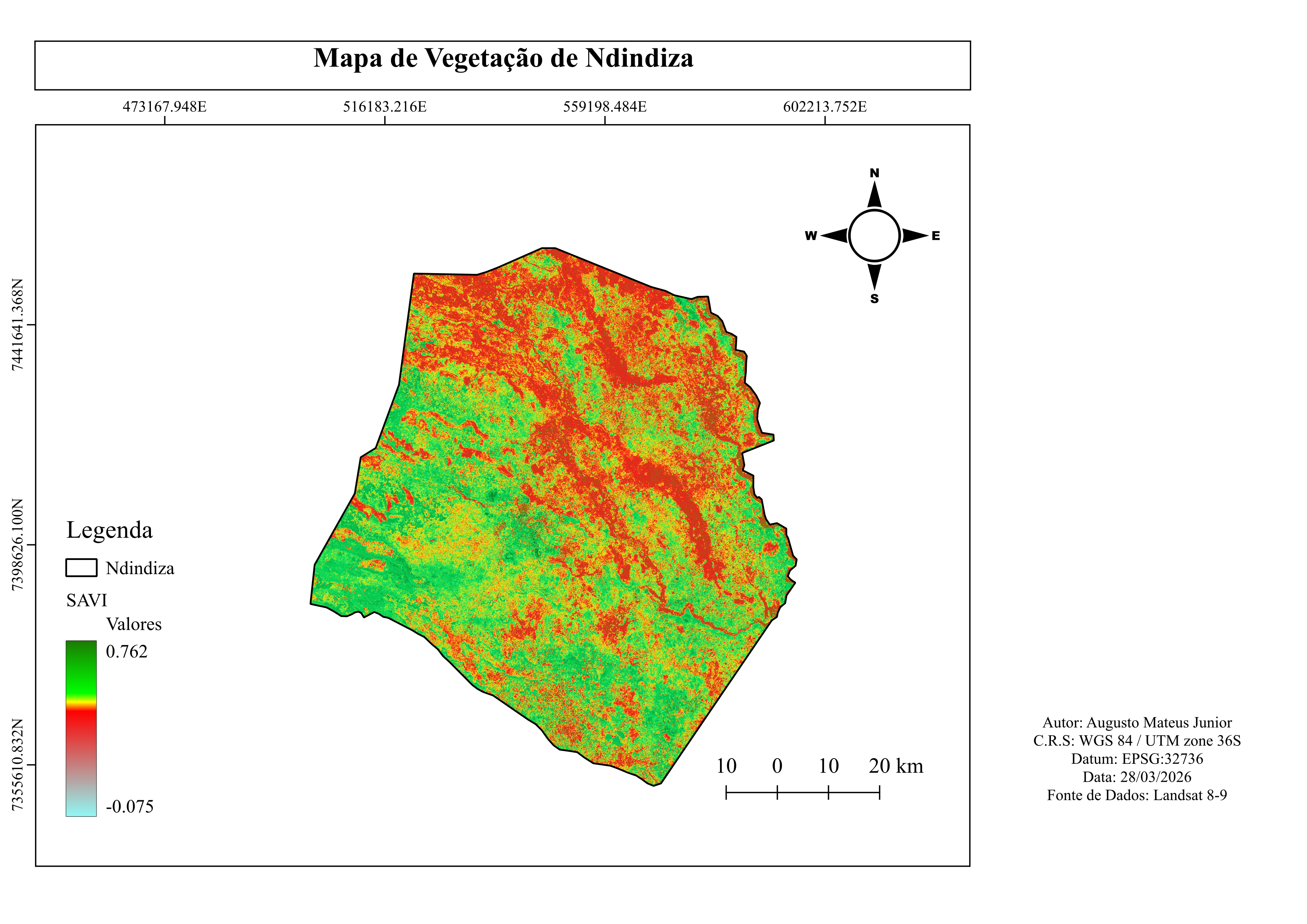Mapa produzido pelos alunos