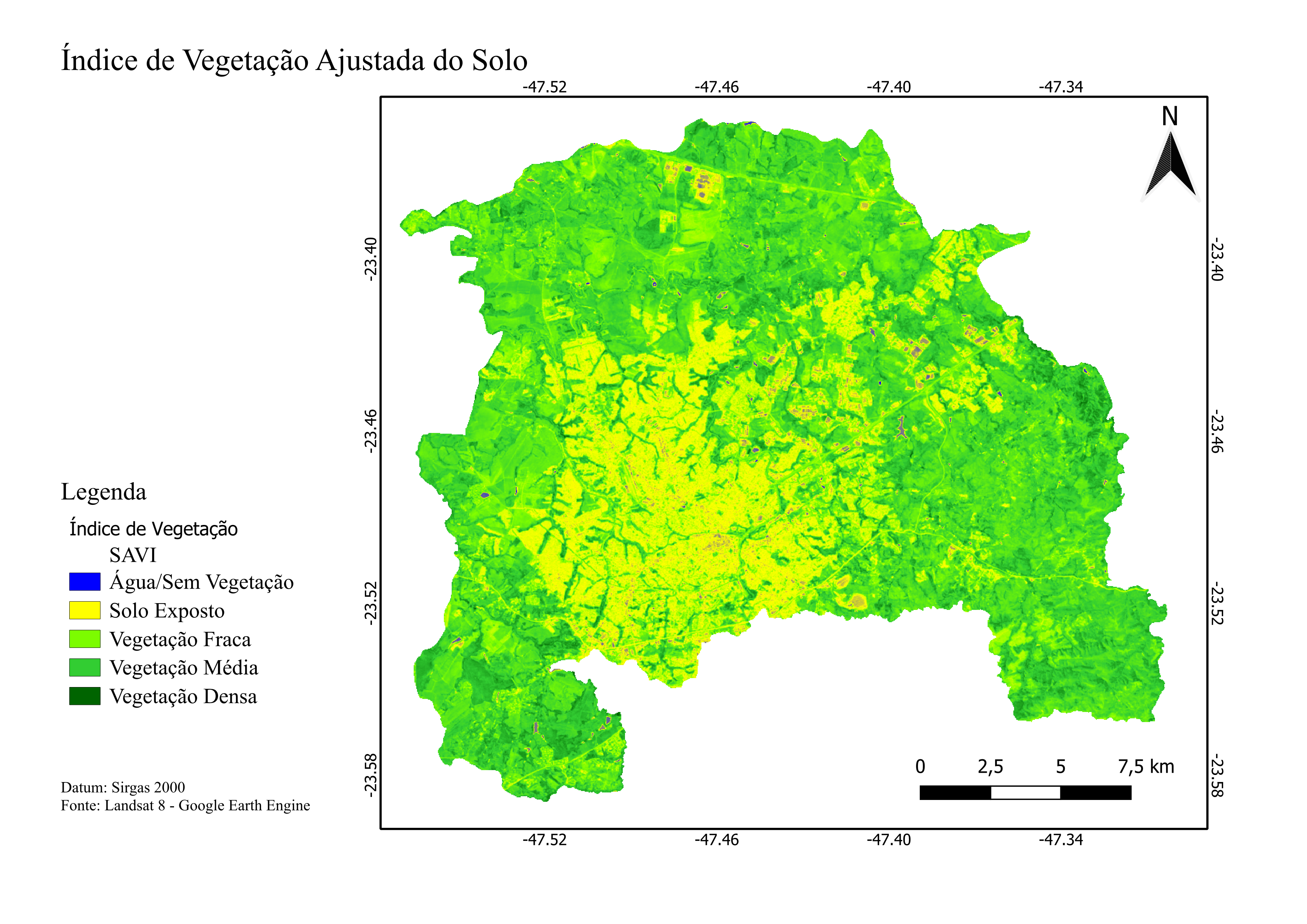 Mapa produzido pelos alunos