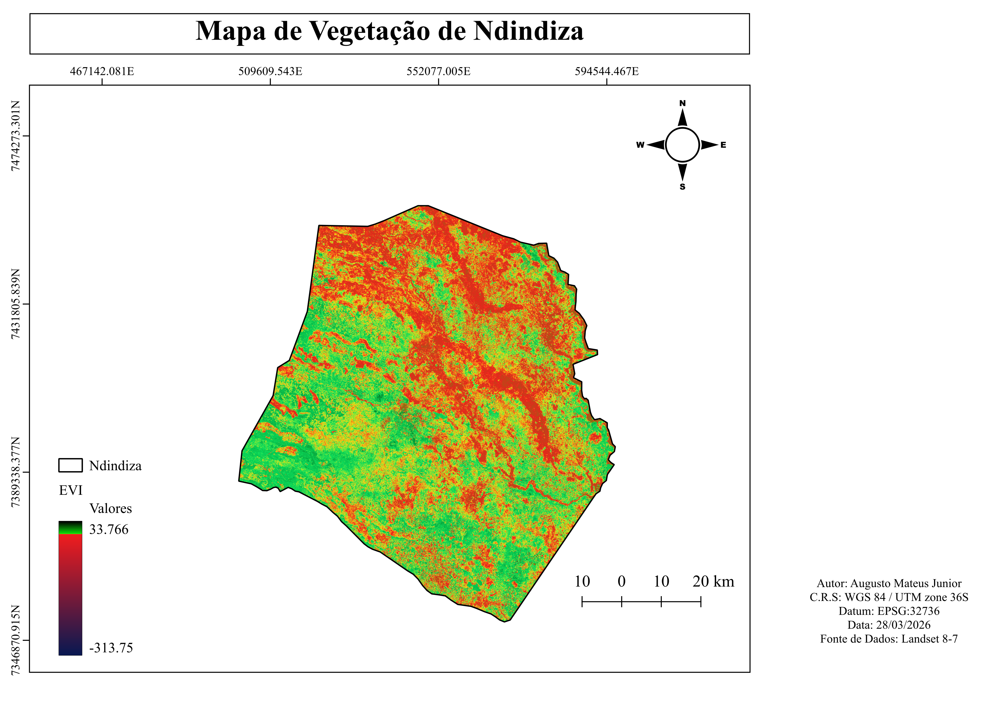 Mapa produzido pelos alunos