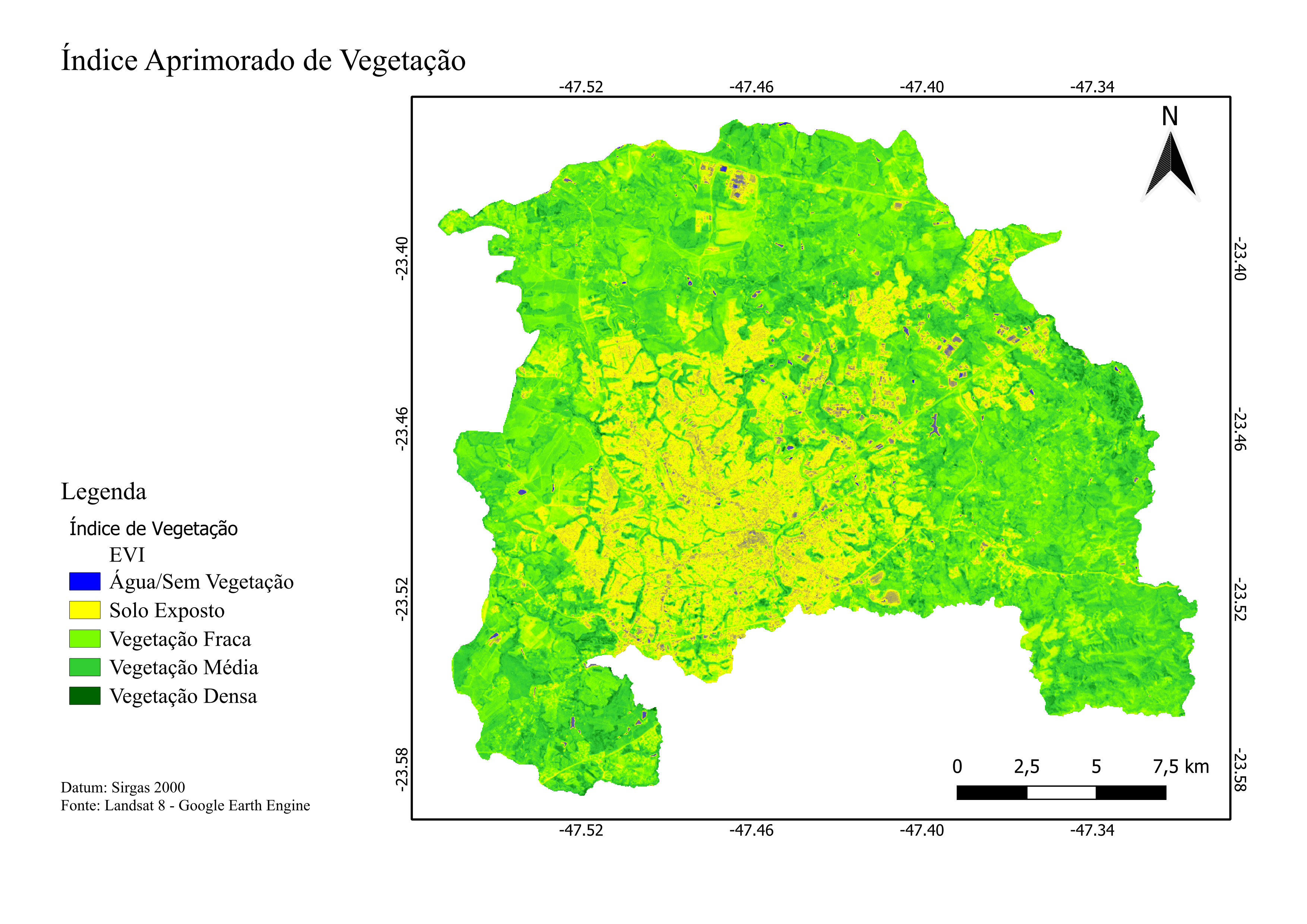 Mapa produzido pelos alunos