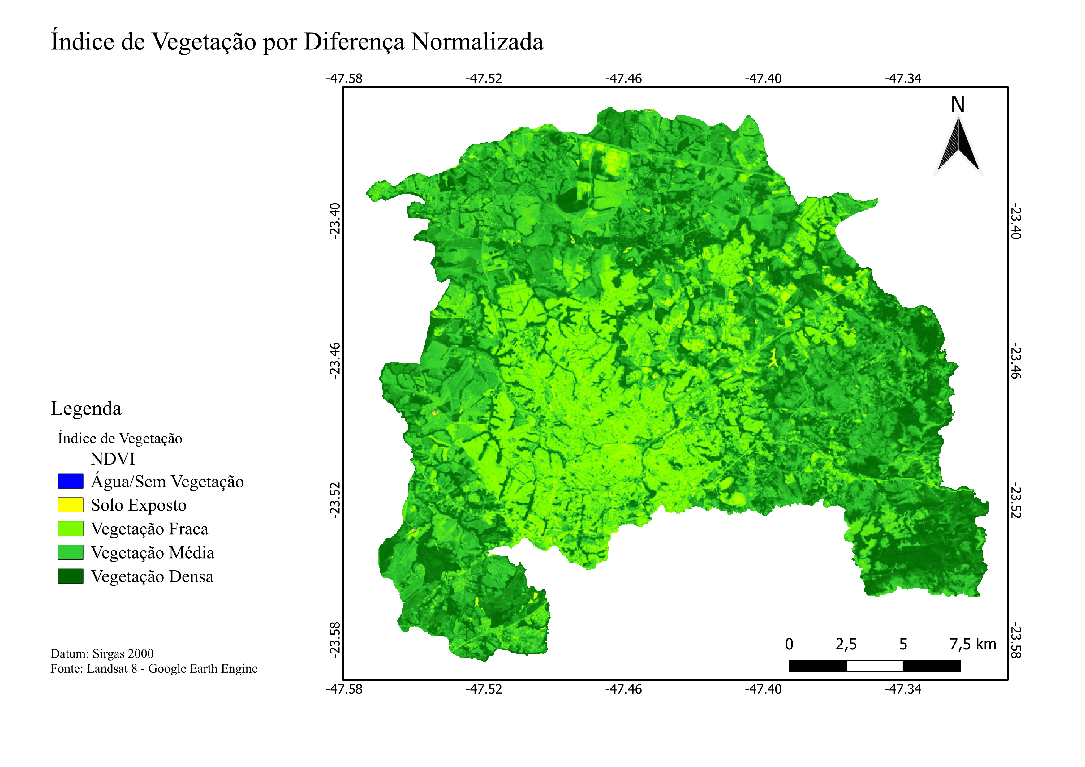 Mapa produzido pelos alunos