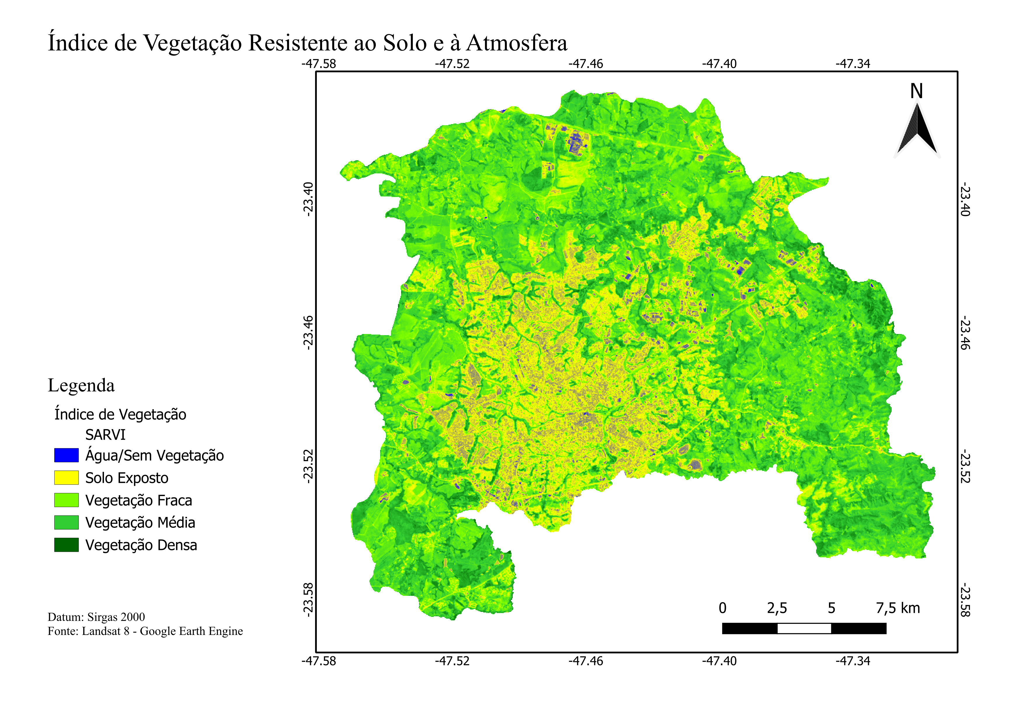 Mapa produzido pelos alunos
